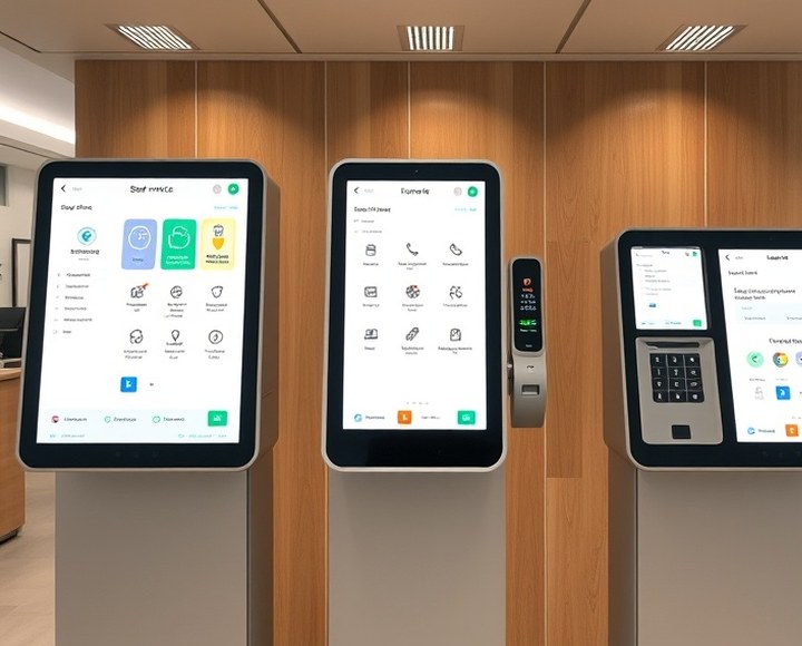 Pantalla de diagnóstico remoto de un terminal de autoservicio